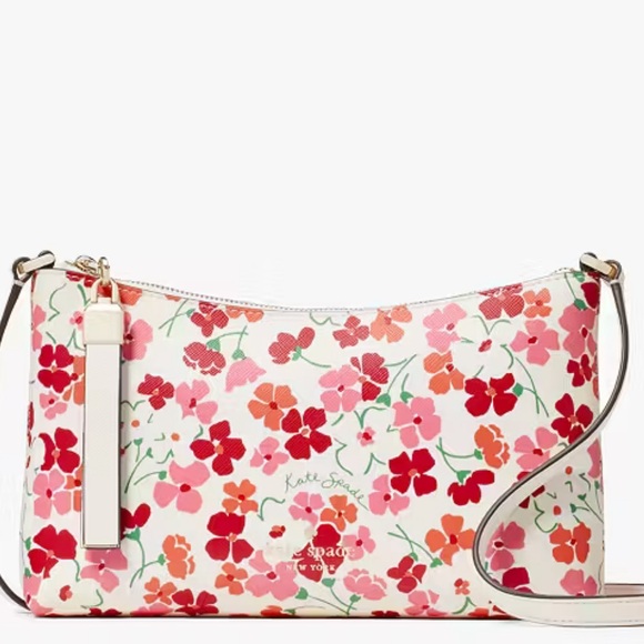 kate spade Handbags - Kate Spade Floral Crossbody Bag - Pink and Red NWT $259 retail